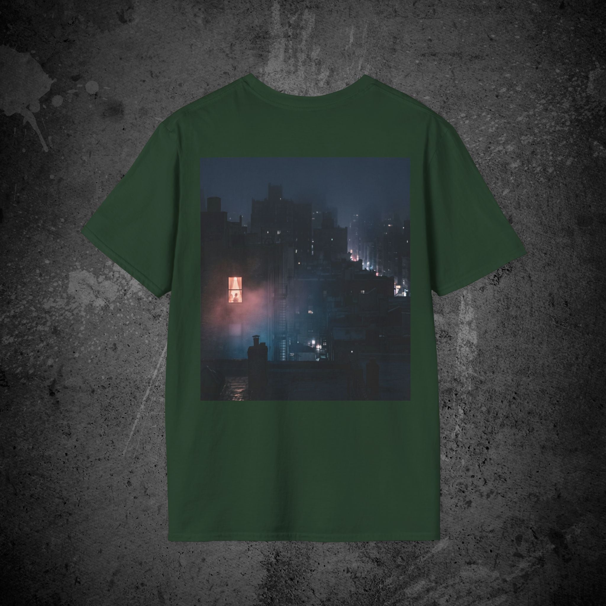window light back print t-shirt — nostalgic minimalist streetwear tee