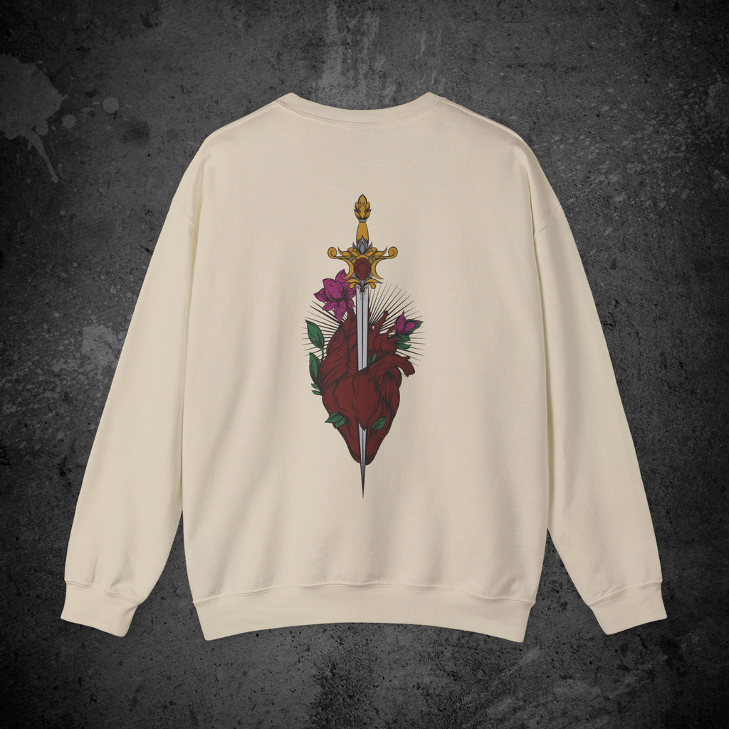 last goodbye back print crewneck sweatshirt — nostalgic minimalist streetwear