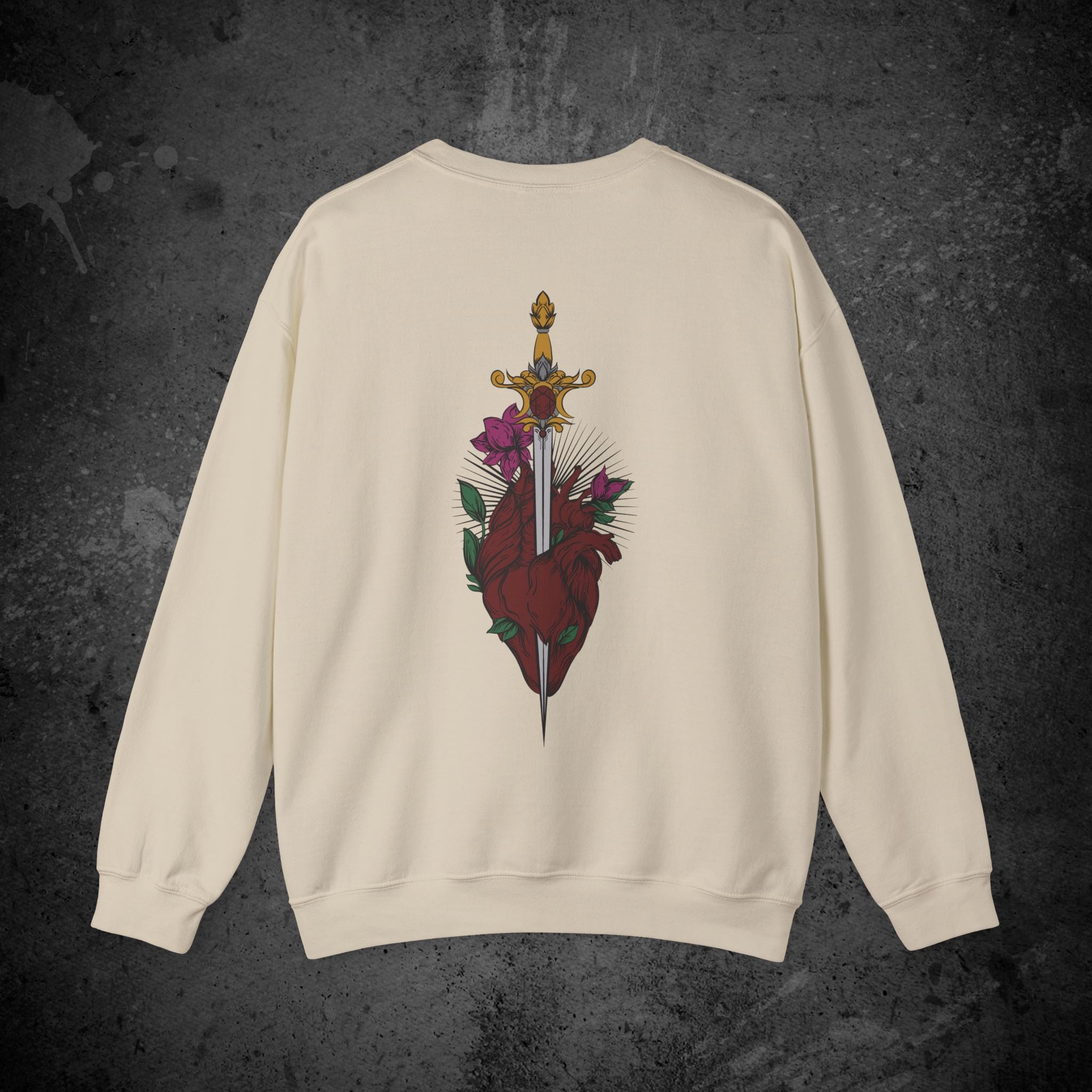 last goodbye back print crewneck sweatshirt — nostalgic minimalist streetwear
