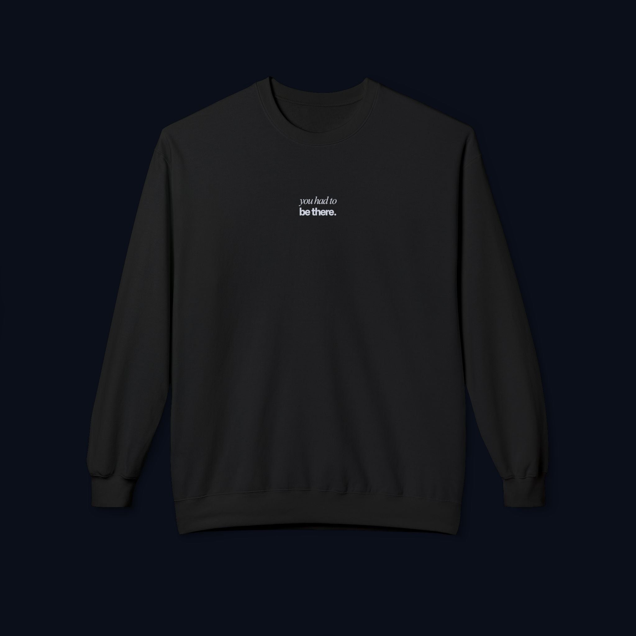 last goodbye back print crewneck sweatshirt — nostalgic minimalist streetwear