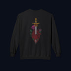 last goodbye back print crewneck sweatshirt — nostalgic minimalist streetwear