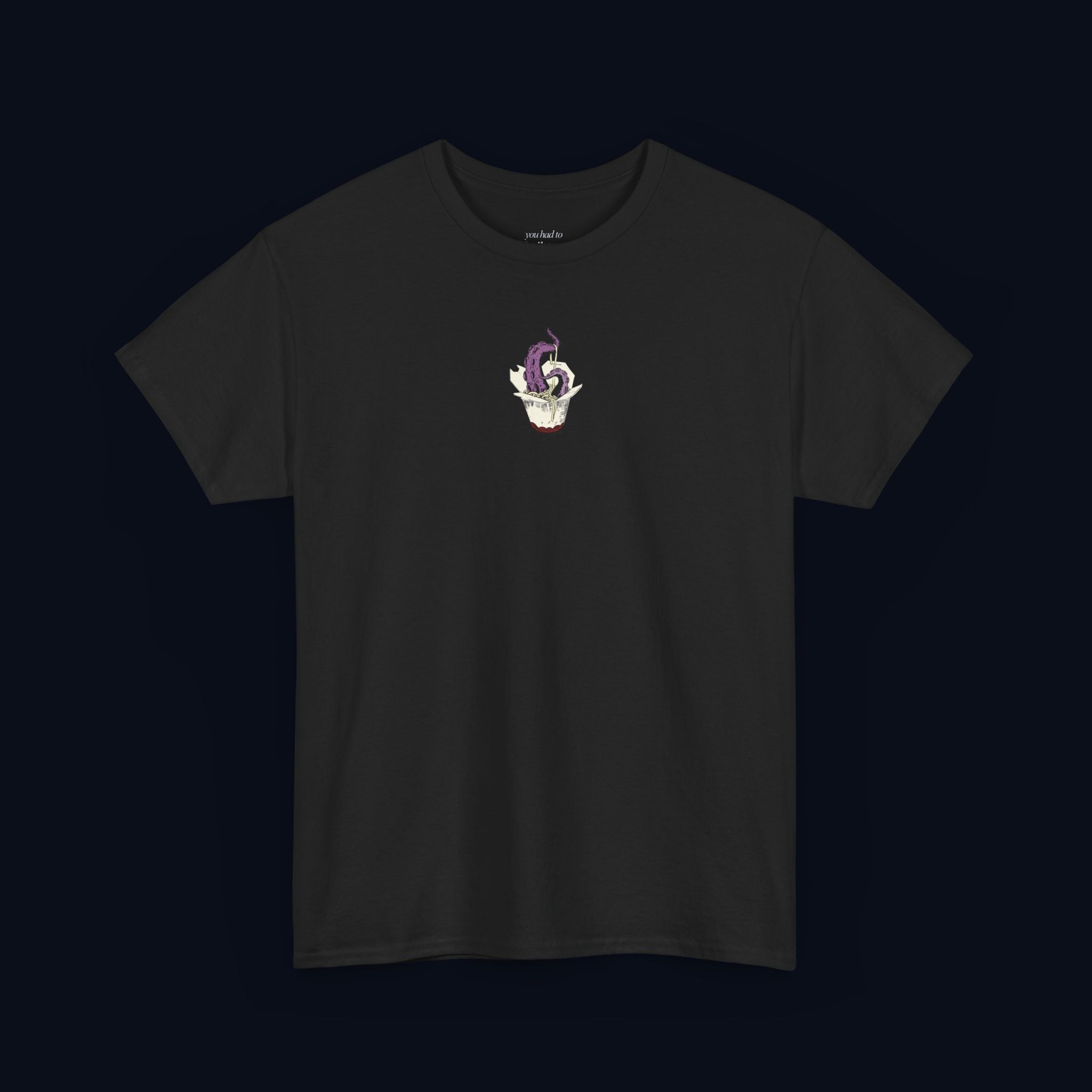 tentacle takeout printed t-shirt — nostalgic minimalist streetwear tee