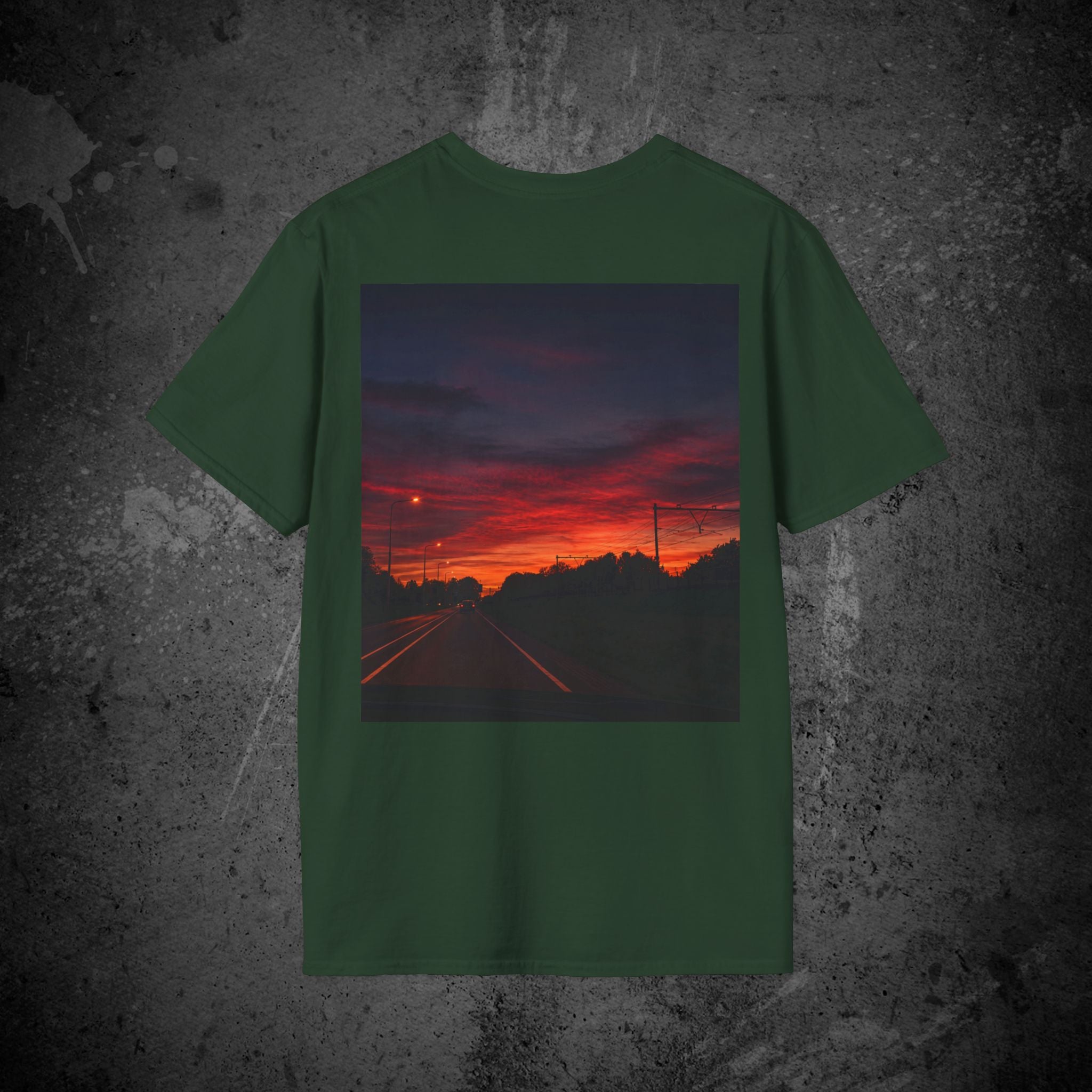 the long way home back print t-shirt — nostalgic minimalist streetwear