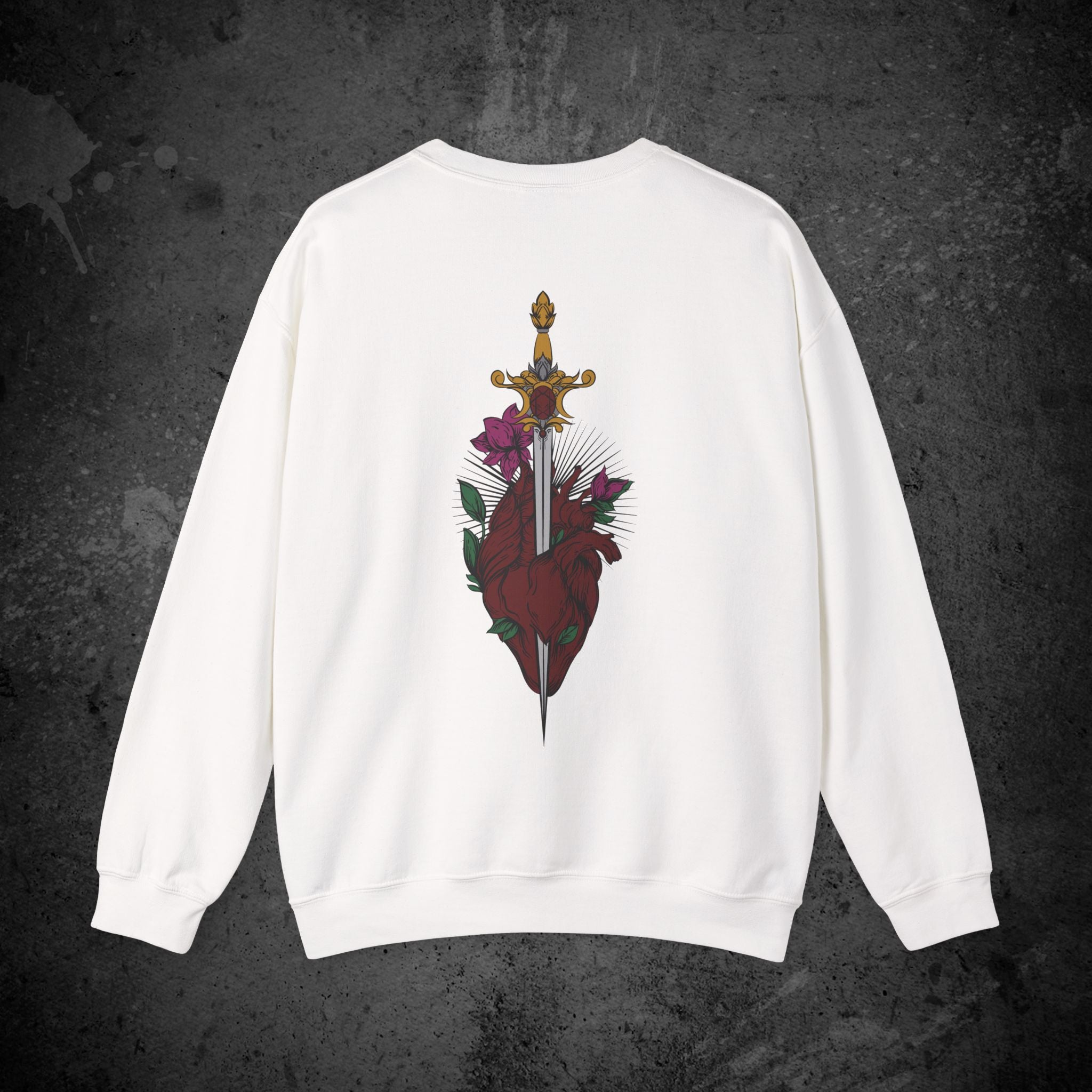 last goodbye back print crewneck sweatshirt — nostalgic minimalist streetwear