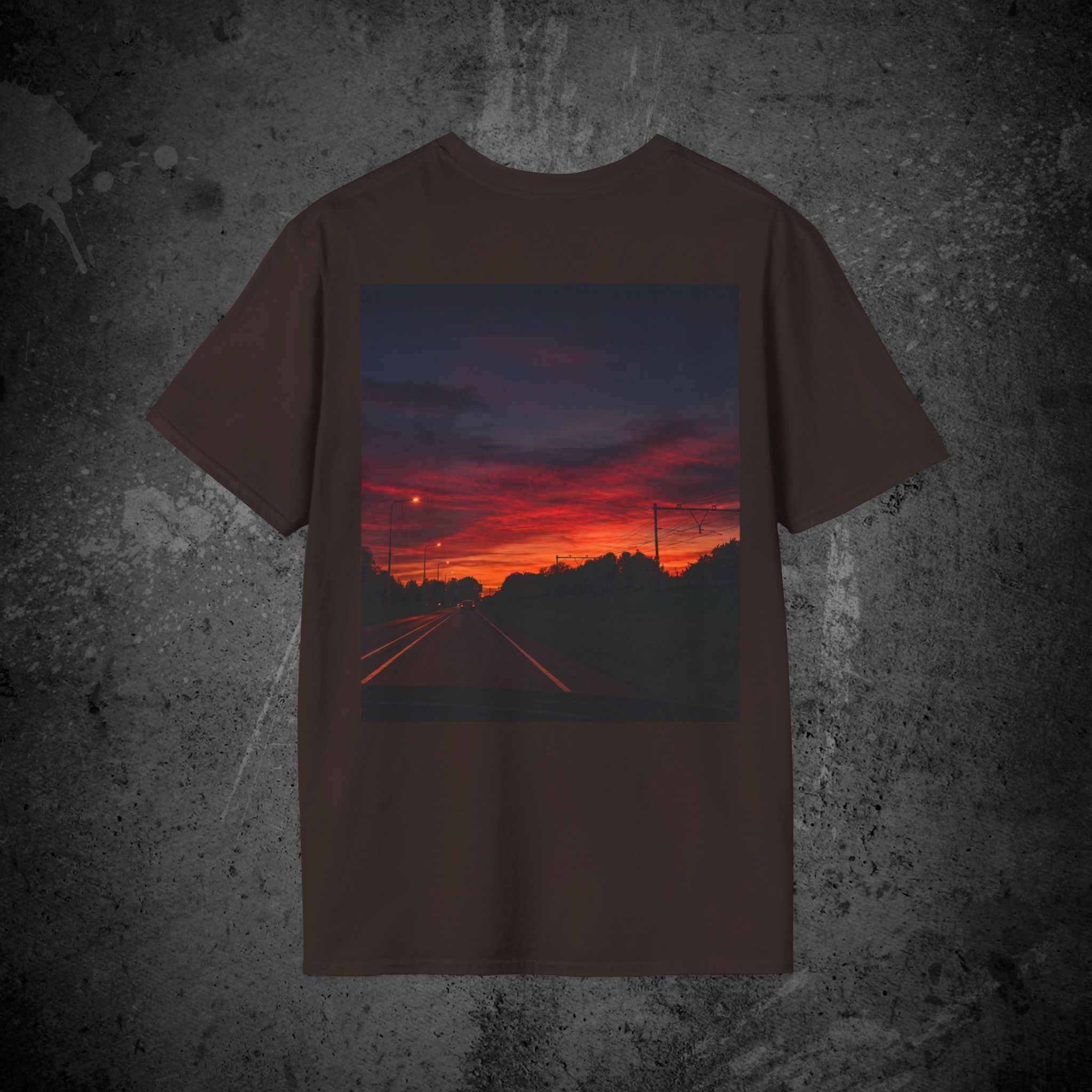 the long way home back print t-shirt — nostalgic minimalist streetwear
