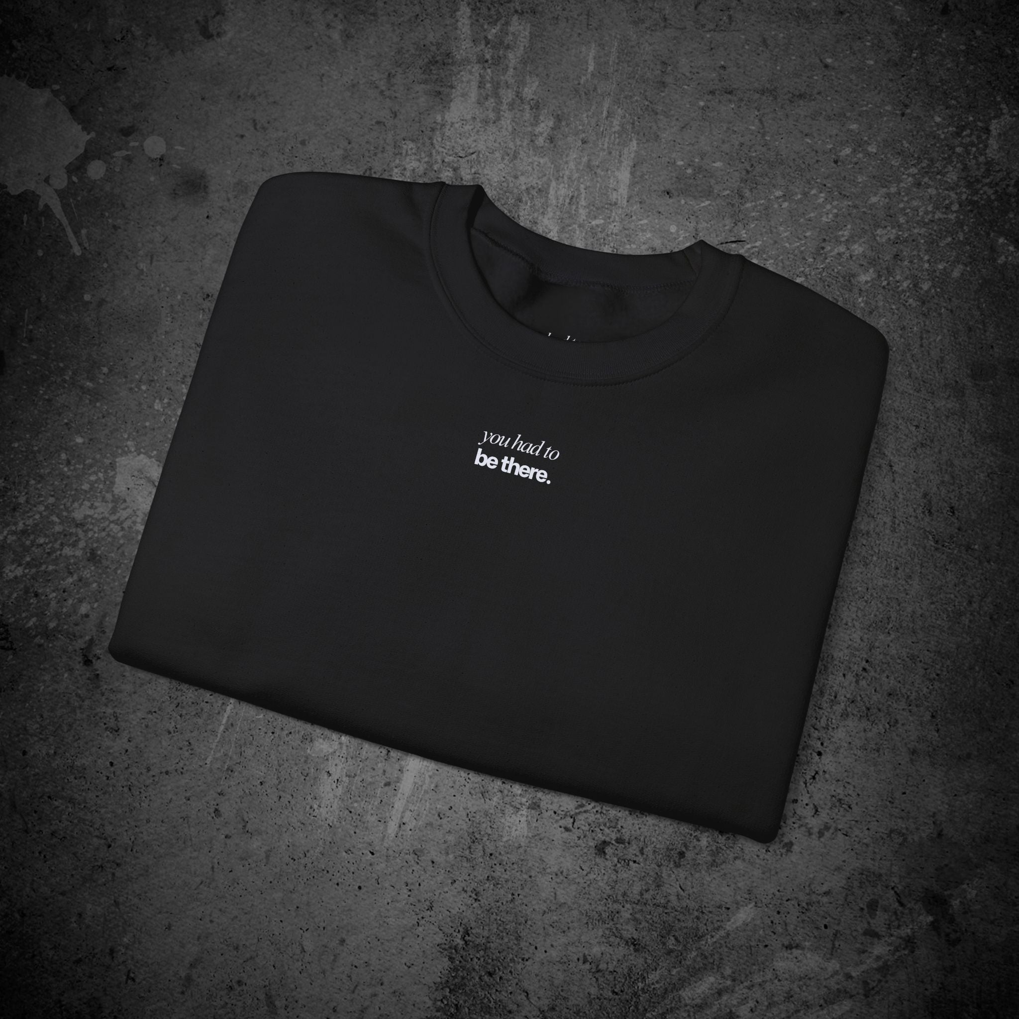 midnight cheers back print crewneck sweatshirt — nostalgic minimalist streetwear