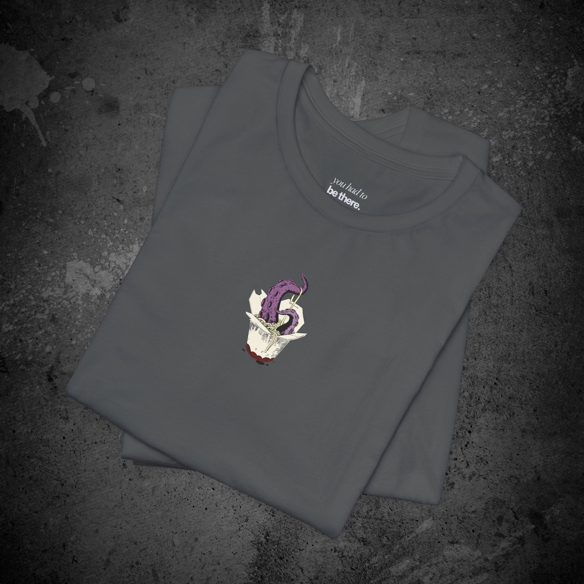 tentacle takeout printed t-shirt — nostalgic minimalist streetwear tee