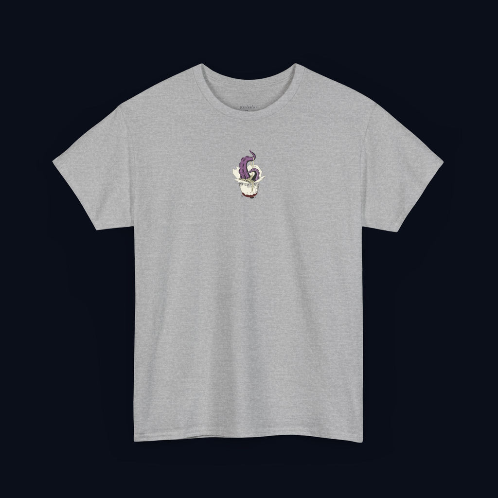 tentacle takeout printed t-shirt — nostalgic minimalist streetwear tee