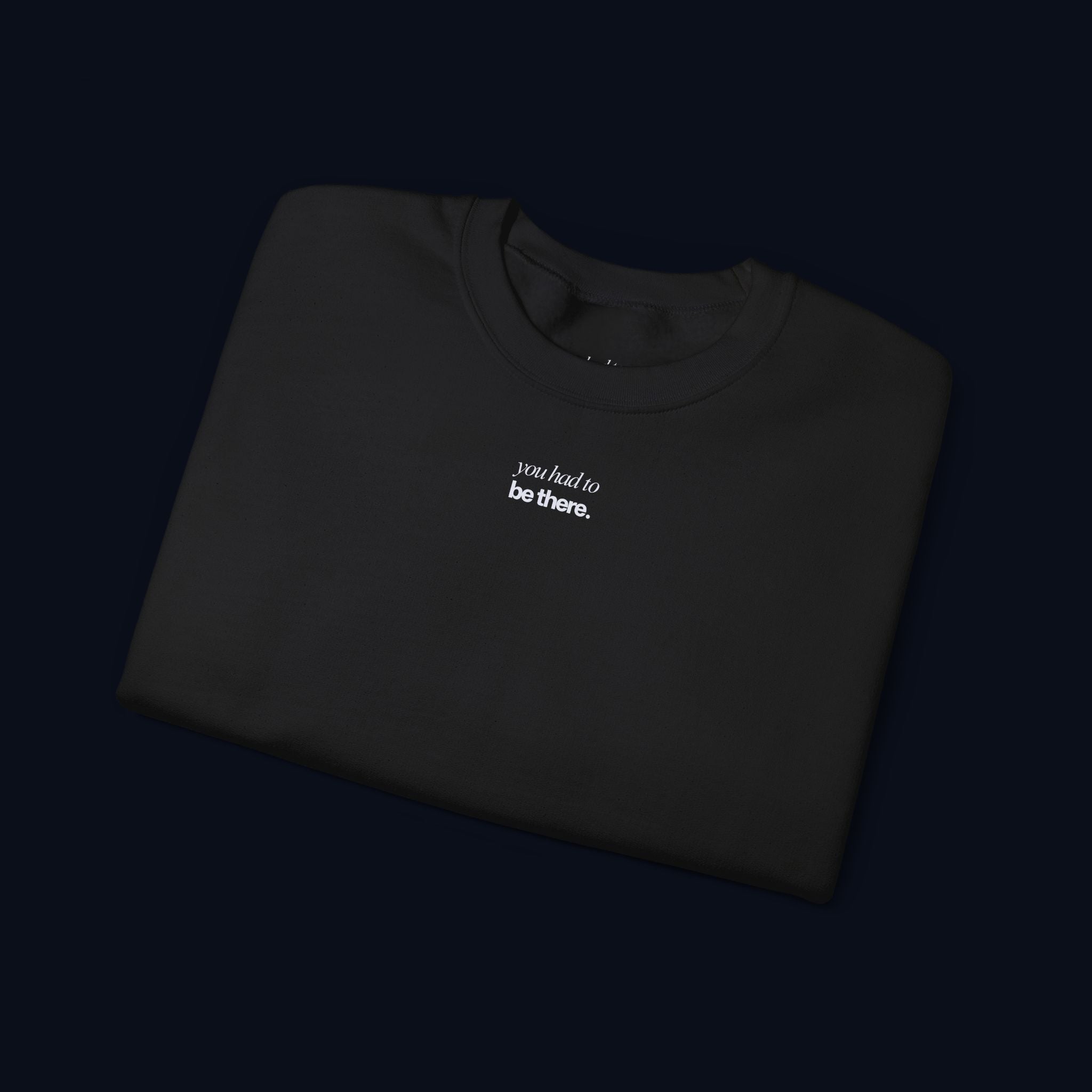 midnight cheers back print crewneck sweatshirt — nostalgic minimalist streetwear