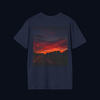 the long way home back print t-shirt — nostalgic minimalist streetwear