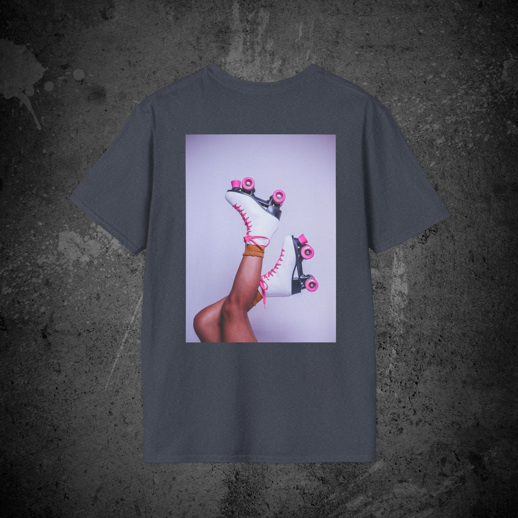 roller disco dreams back print t-shirt — nostalgic minimalist streetwear