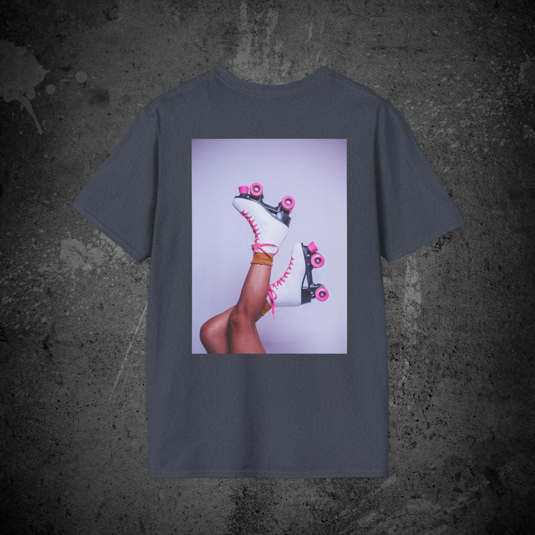 roller disco dreams back print t-shirt — nostalgic minimalist streetwear