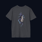 haunted portrait back print t-shirt — nostalgic streetwear inspired by memories