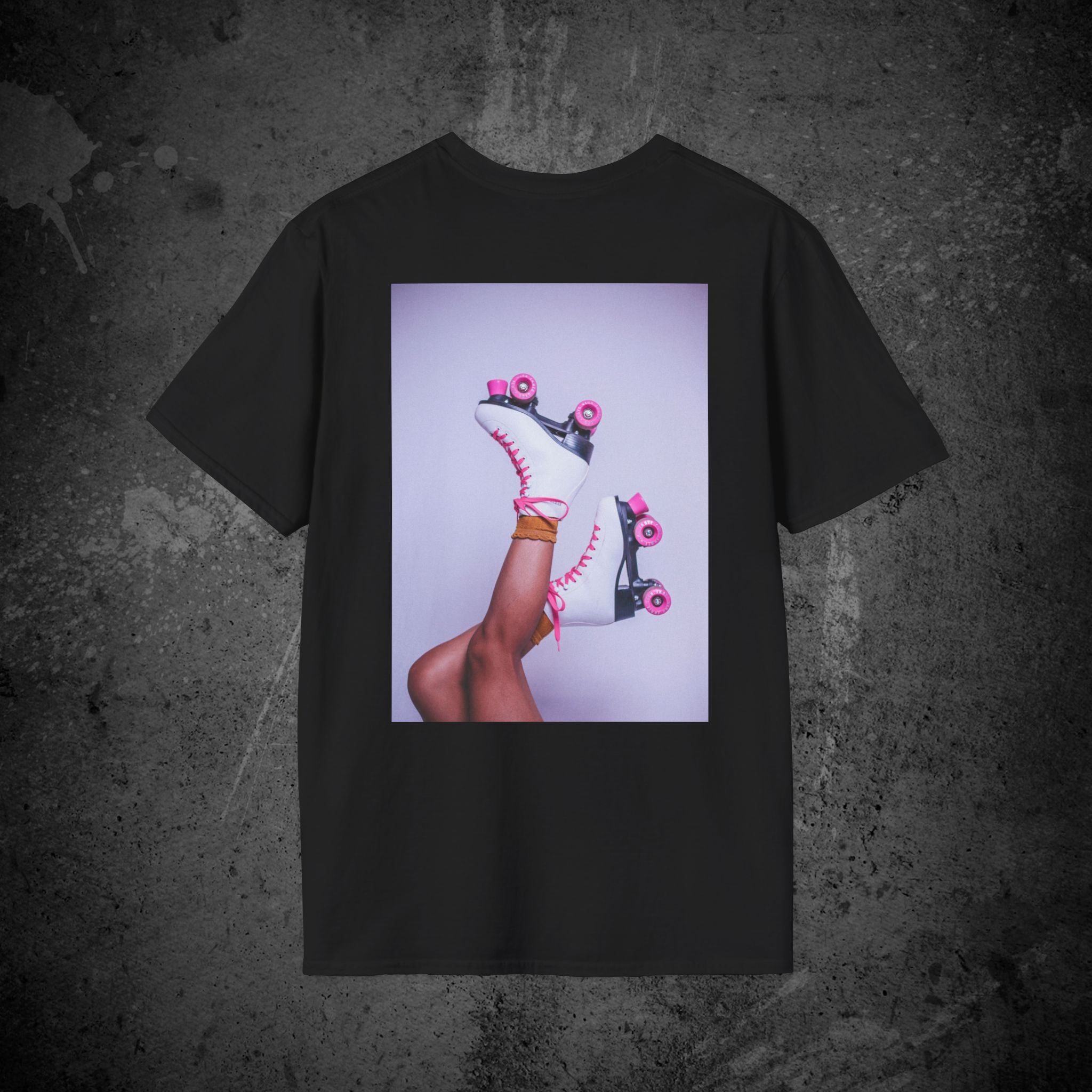 roller disco dreams back print t-shirt — nostalgic minimalist streetwear