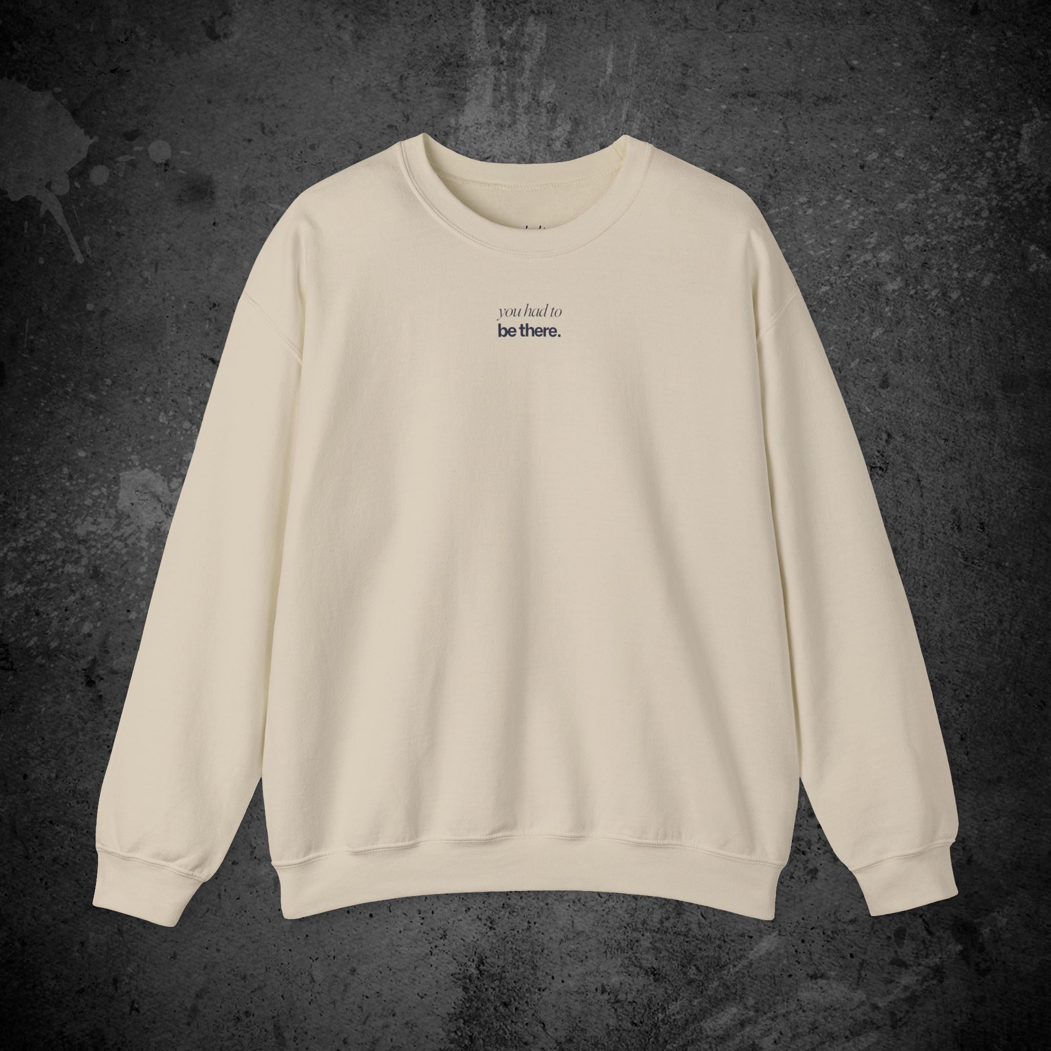 last goodbye back print crewneck sweatshirt — nostalgic minimalist streetwear