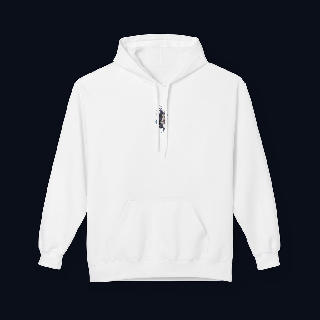 haunted portrait printed hoodie — nostalgic minimalist streetwear