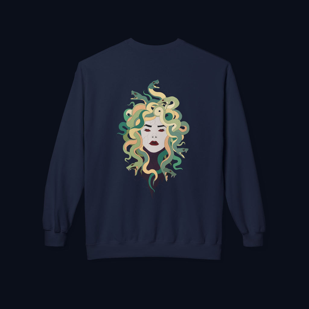 the survivor back print crewneck sweatshirt — nostalgic minimalist streetwear