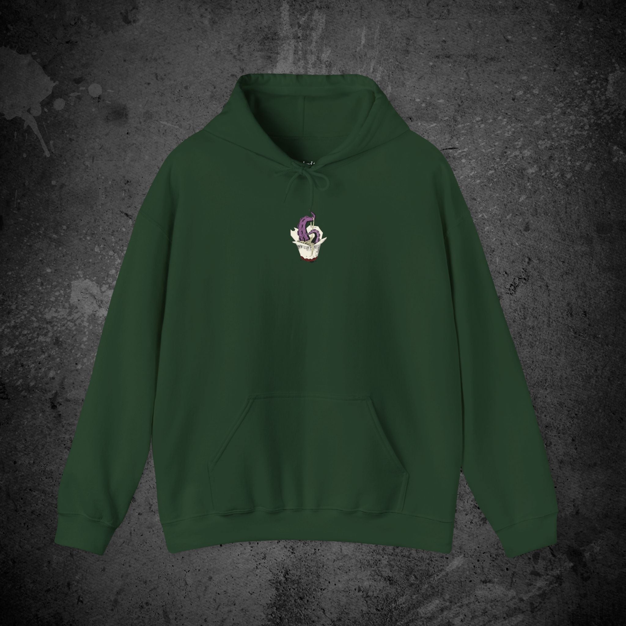 tentacle takeout printed hoodie — nostalgic minimalist streetwear
