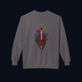last goodbye back print crewneck sweatshirt — nostalgic minimalist streetwear