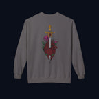 last goodbye back print crewneck sweatshirt — nostalgic minimalist streetwear