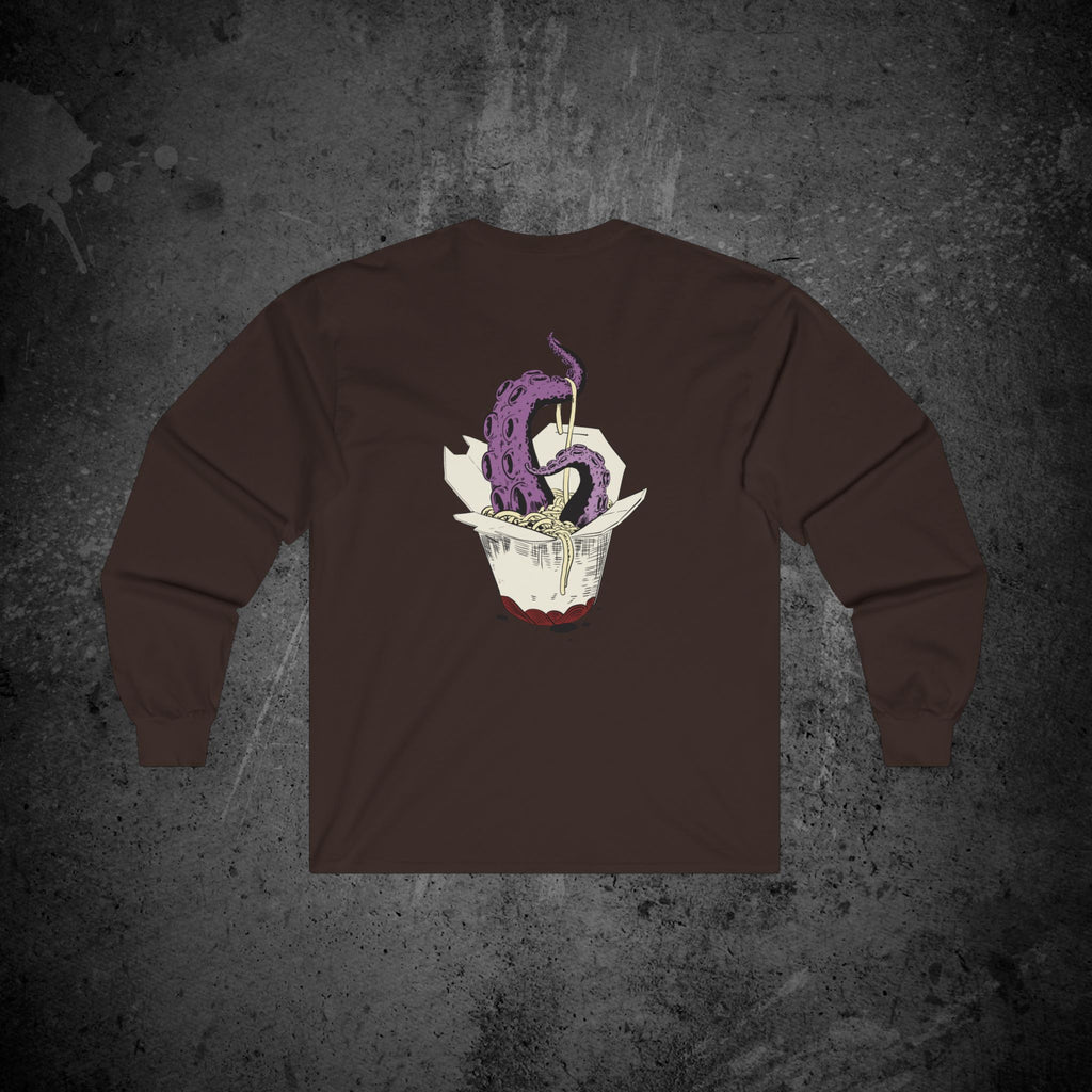 tentacle takeout long sleeve t-shirt — nostalgic minimalist streetwear