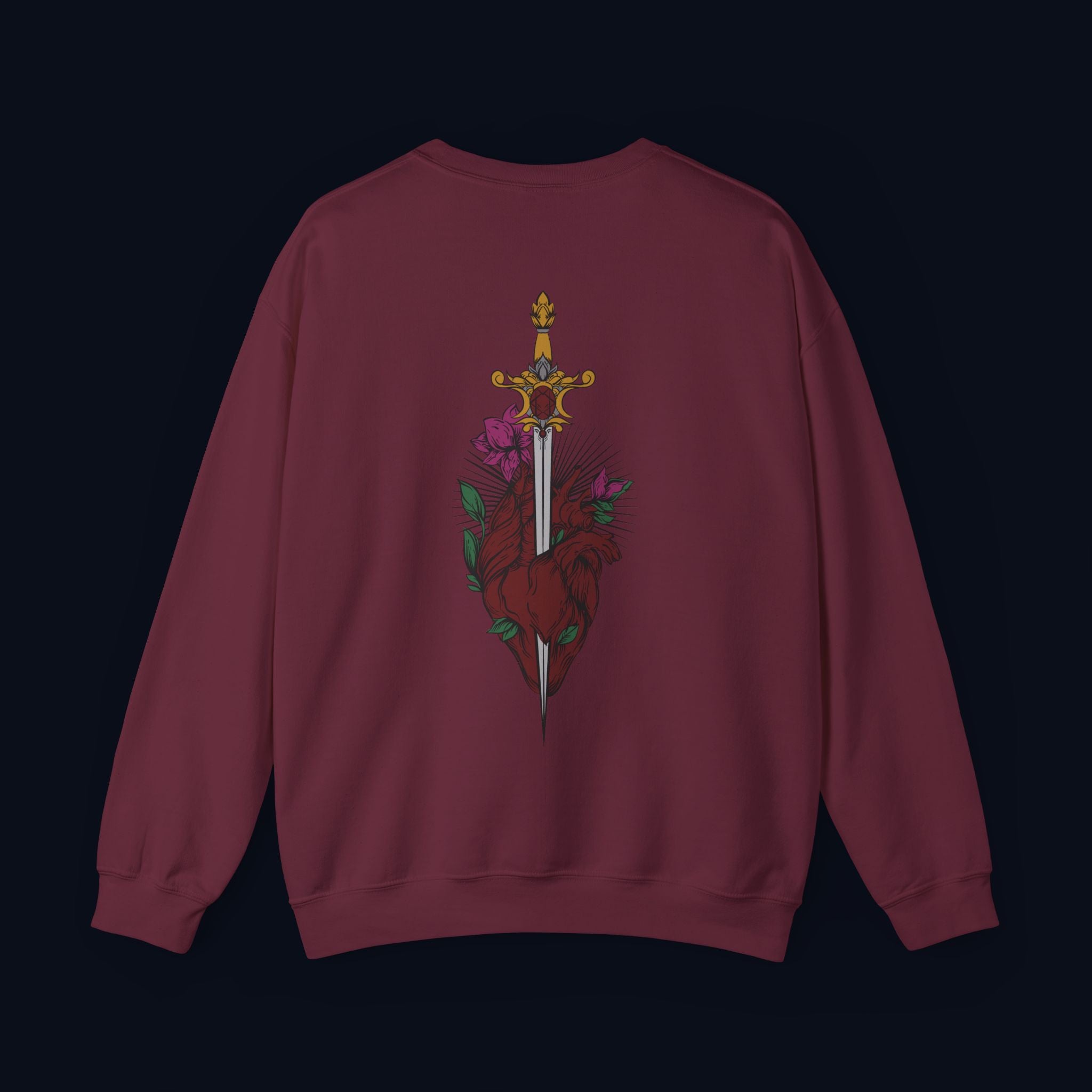 last goodbye back print crewneck sweatshirt — nostalgic minimalist streetwear