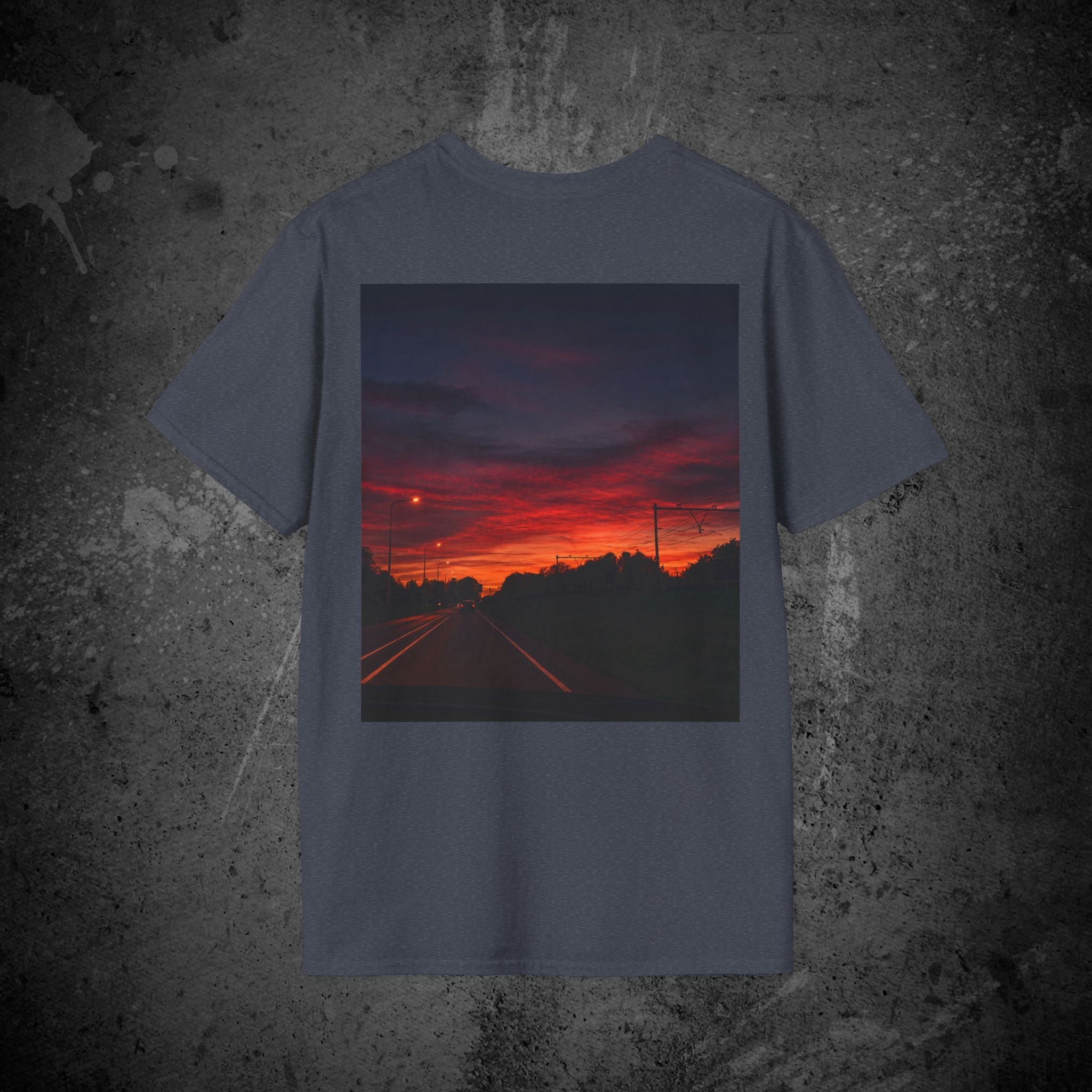 the long way home back print t-shirt — nostalgic minimalist streetwear