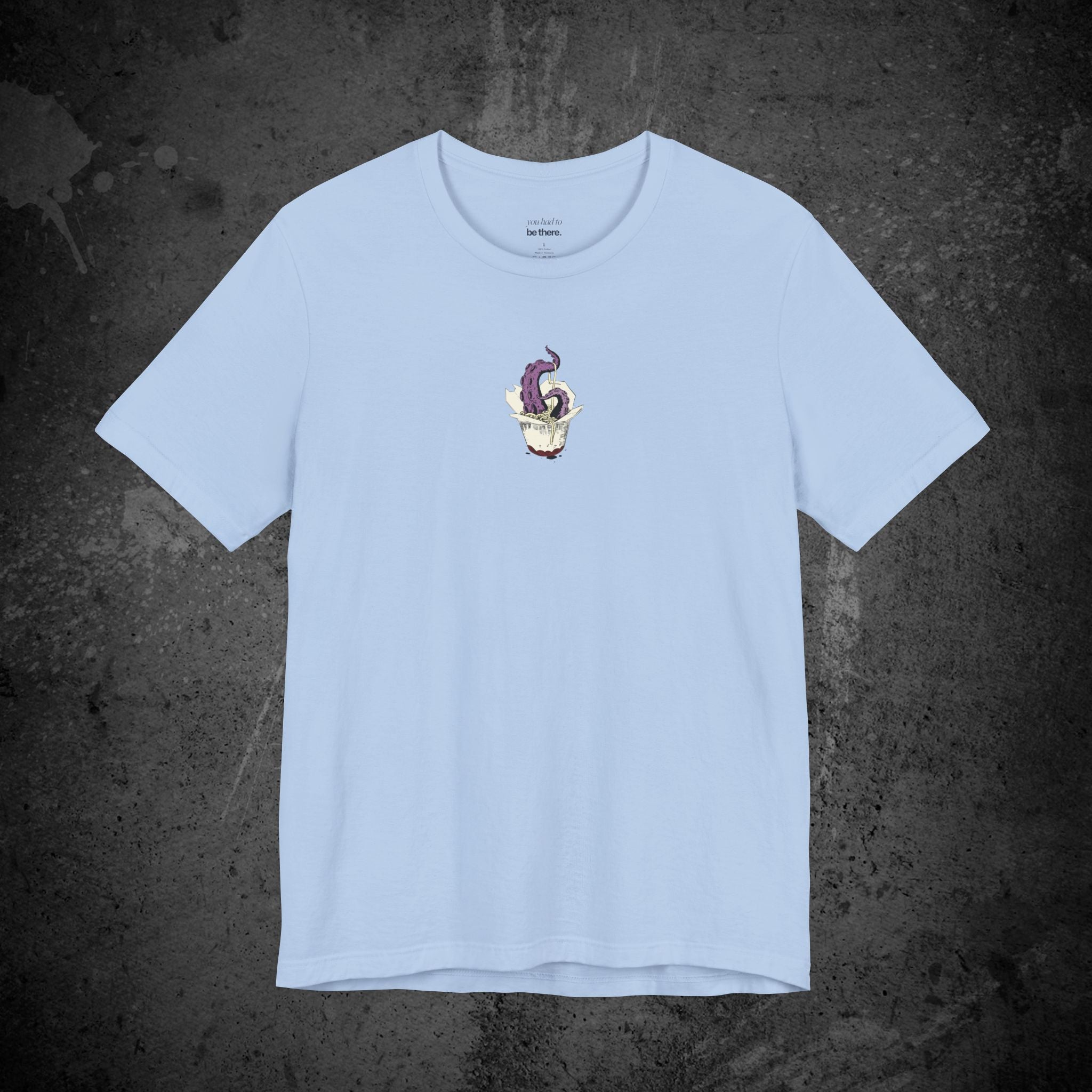 tentacle takeout printed t-shirt — nostalgic minimalist streetwear tee