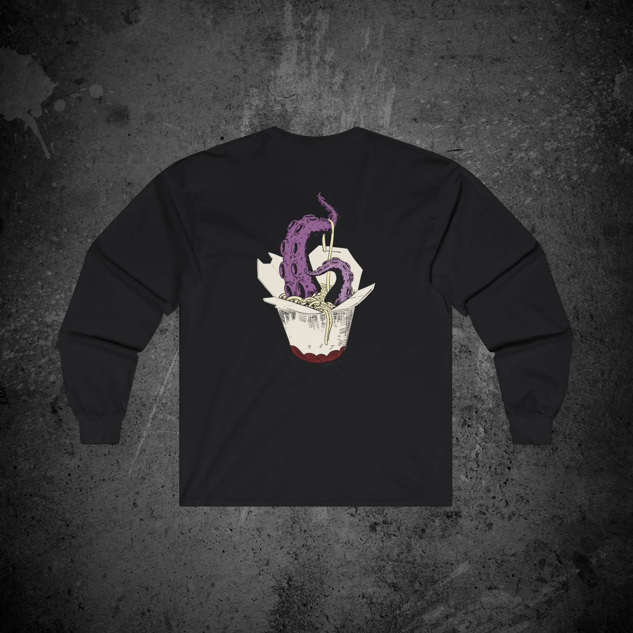 tentacle takeout long sleeve t-shirt — nostalgic minimalist streetwear