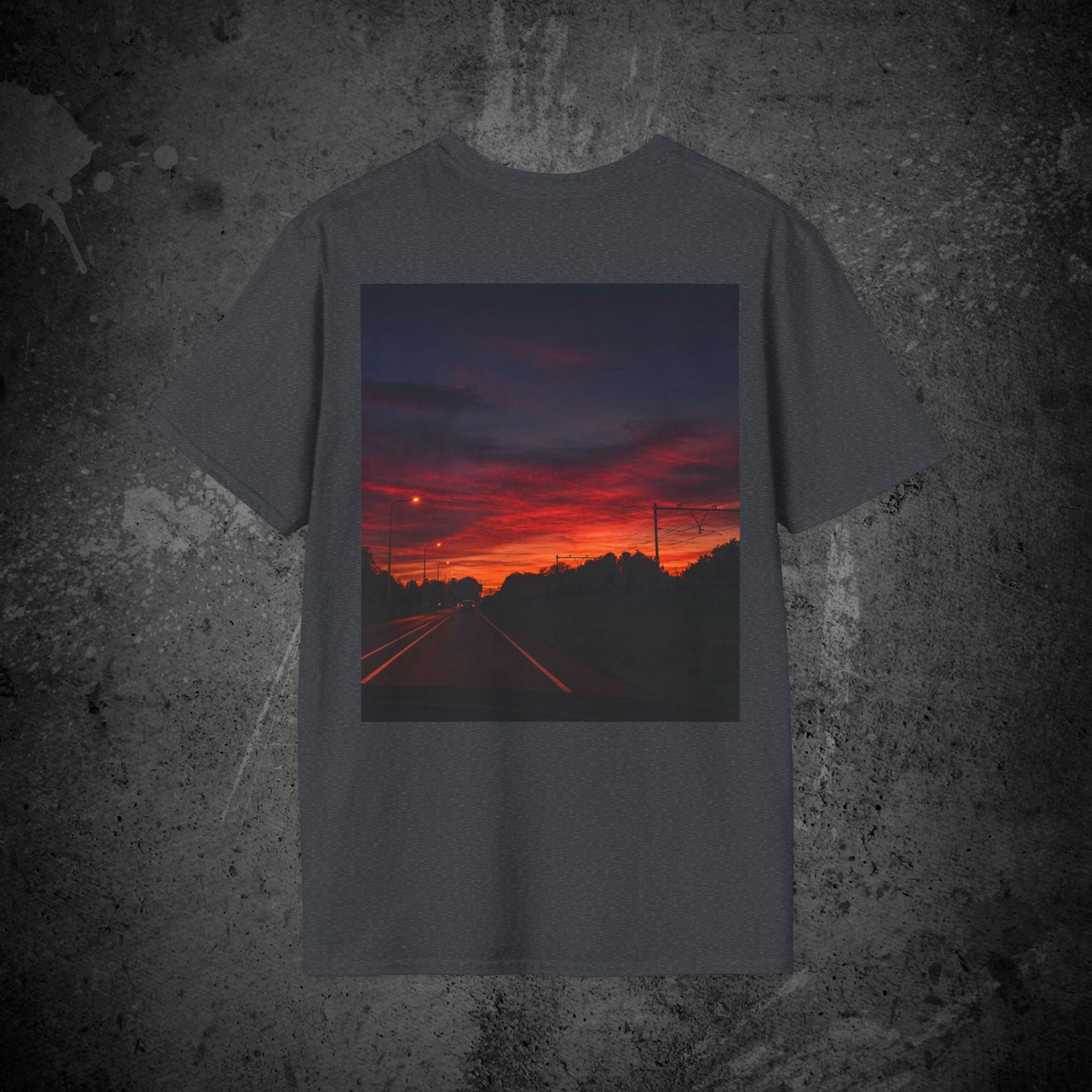 the long way home back print t-shirt — nostalgic minimalist streetwear