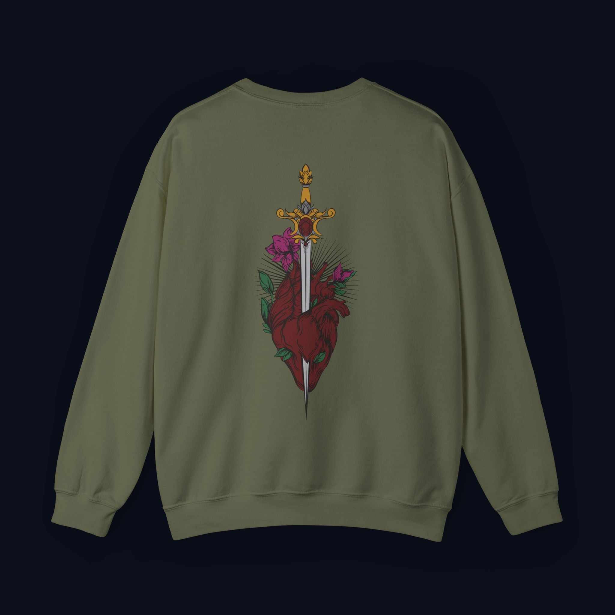 last goodbye back print crewneck sweatshirt — nostalgic minimalist streetwear