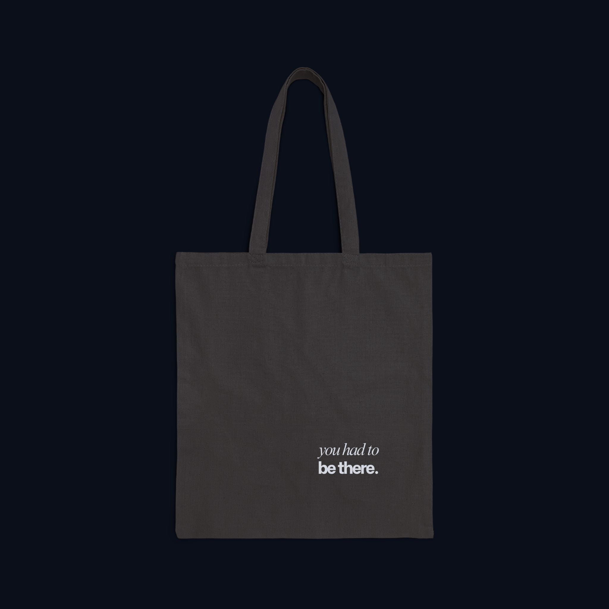 haunted portrait canvas tote bag — heavyweight nostalgic streetwear tote