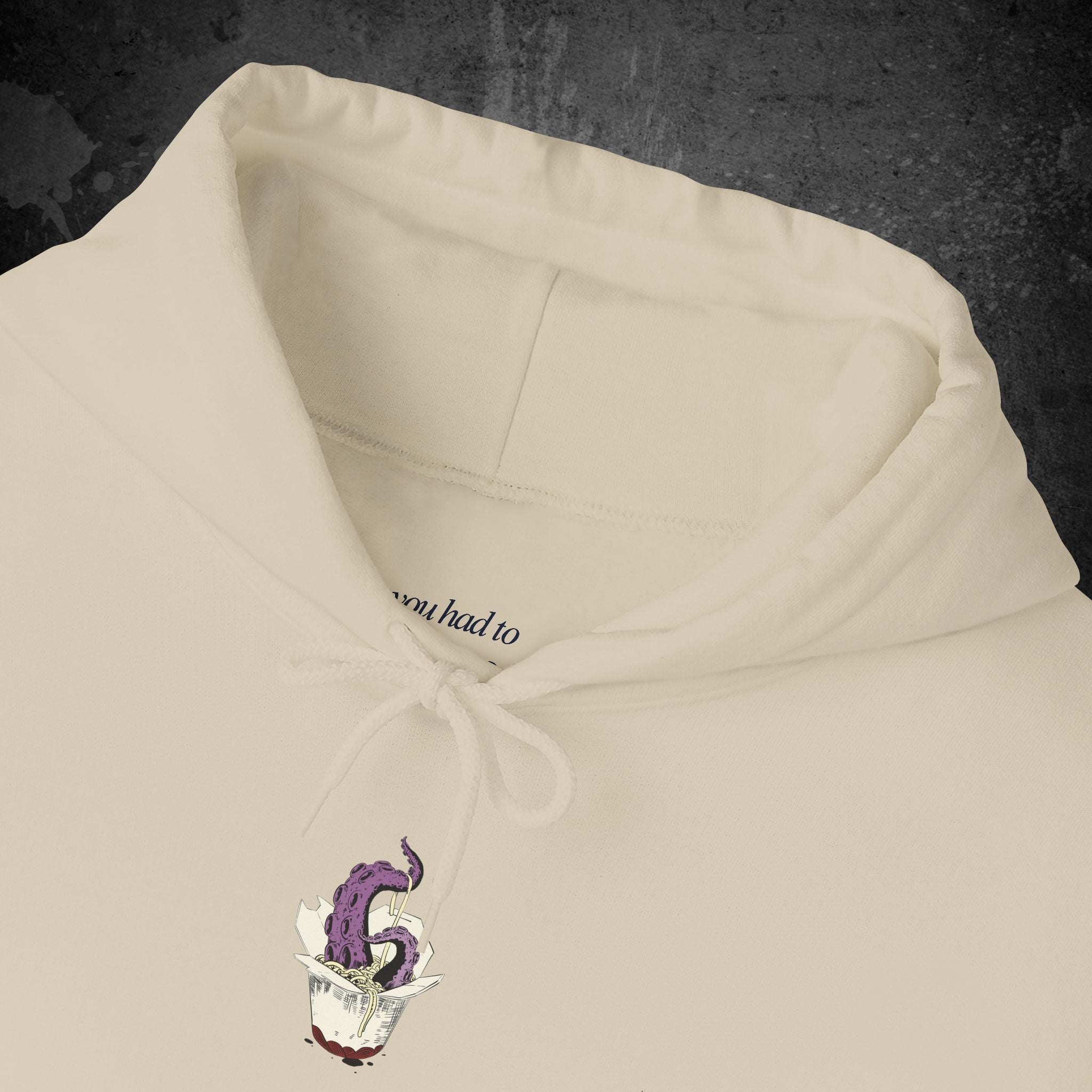 tentacle takeout printed hoodie — nostalgic minimalist streetwear