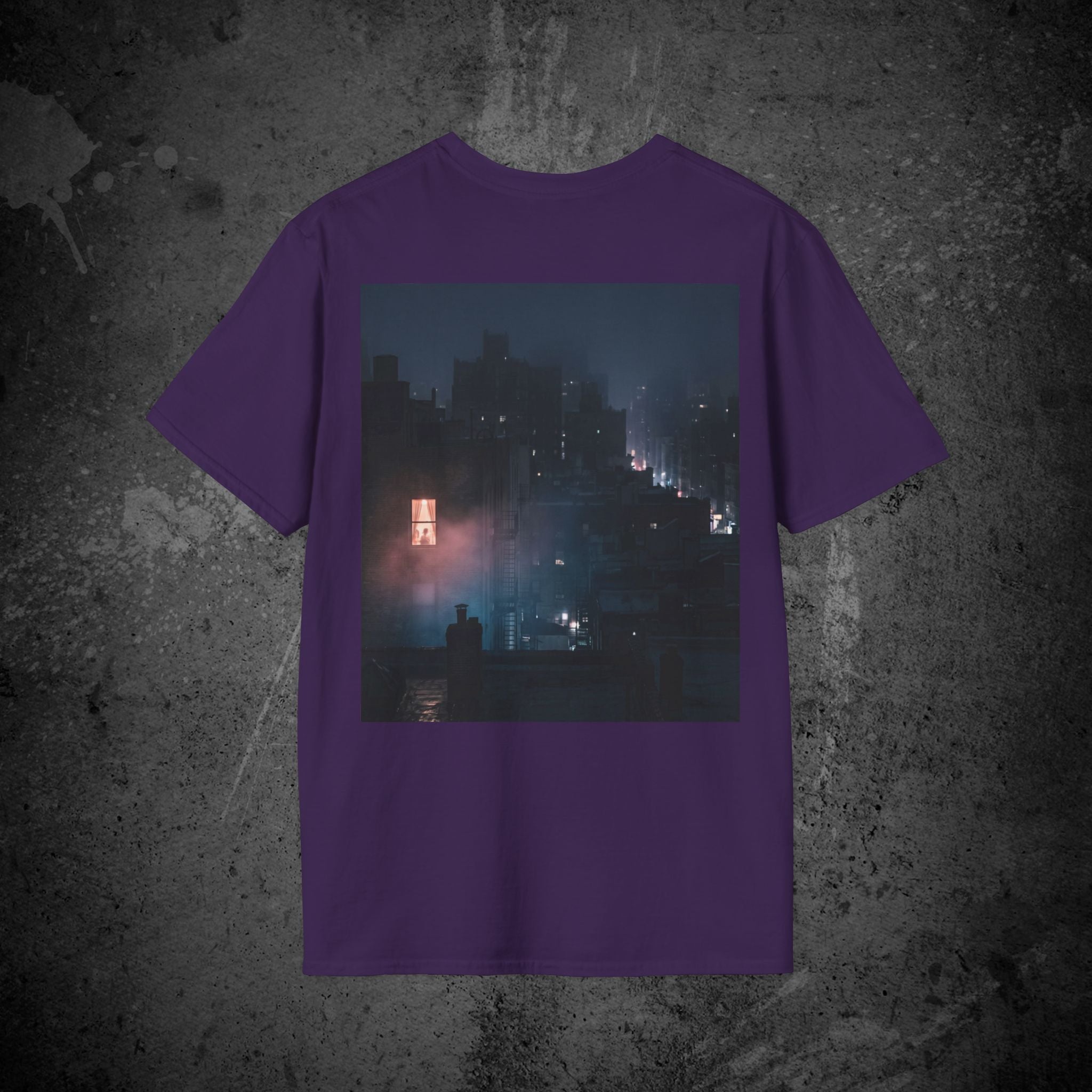 window light back print t-shirt — nostalgic minimalist streetwear tee