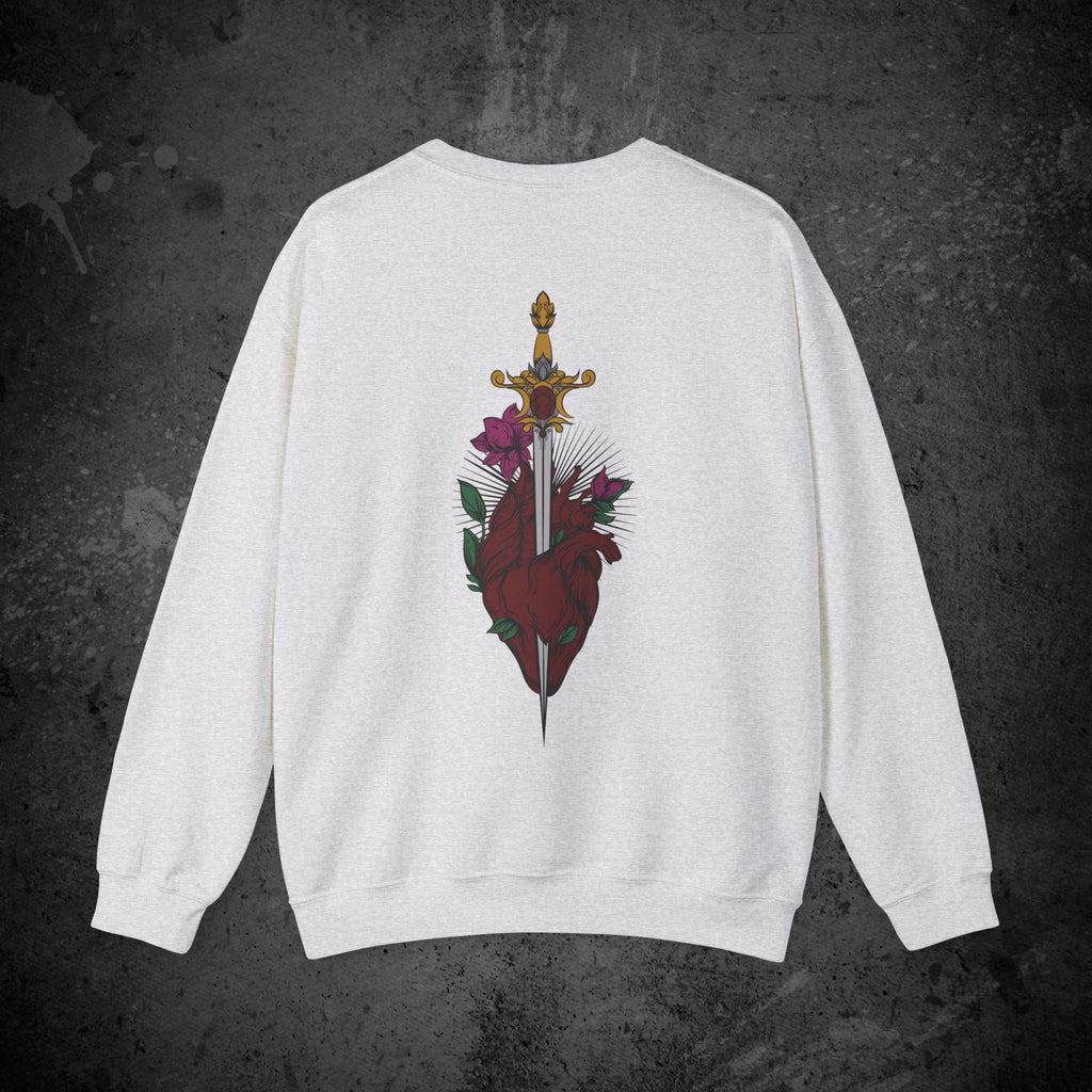 last goodbye back print crewneck sweatshirt — nostalgic minimalist streetwear