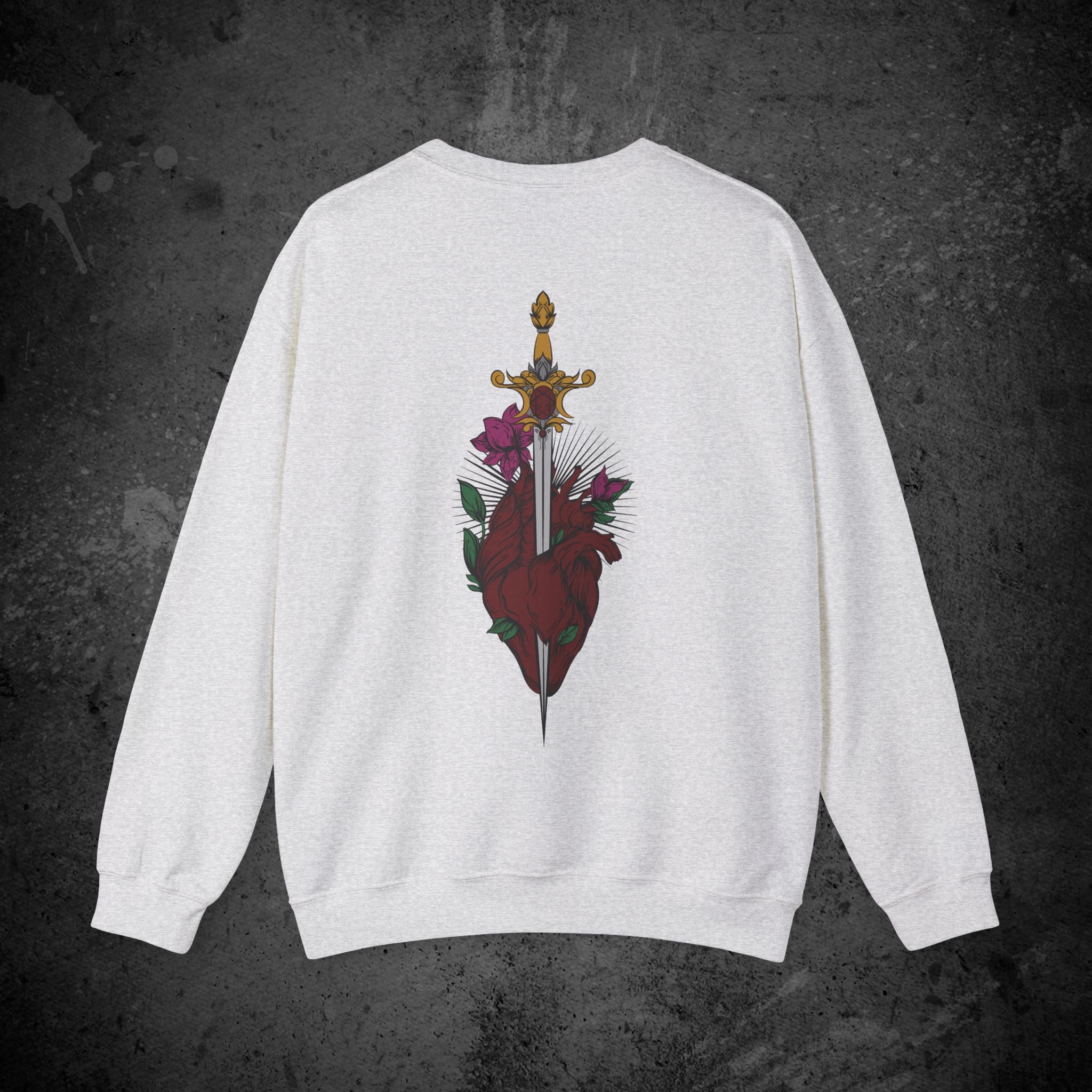 last goodbye back print crewneck sweatshirt — nostalgic minimalist streetwear