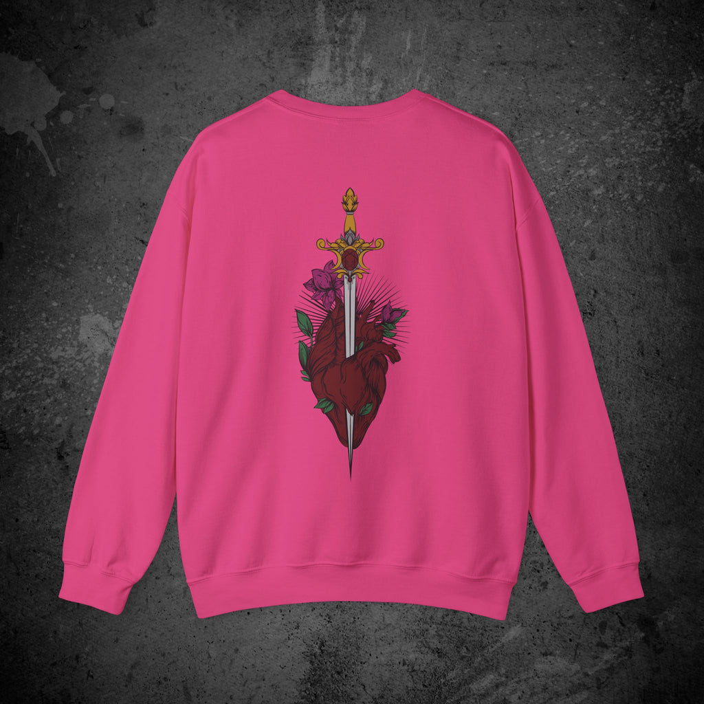 last goodbye back print crewneck sweatshirt — nostalgic minimalist streetwear