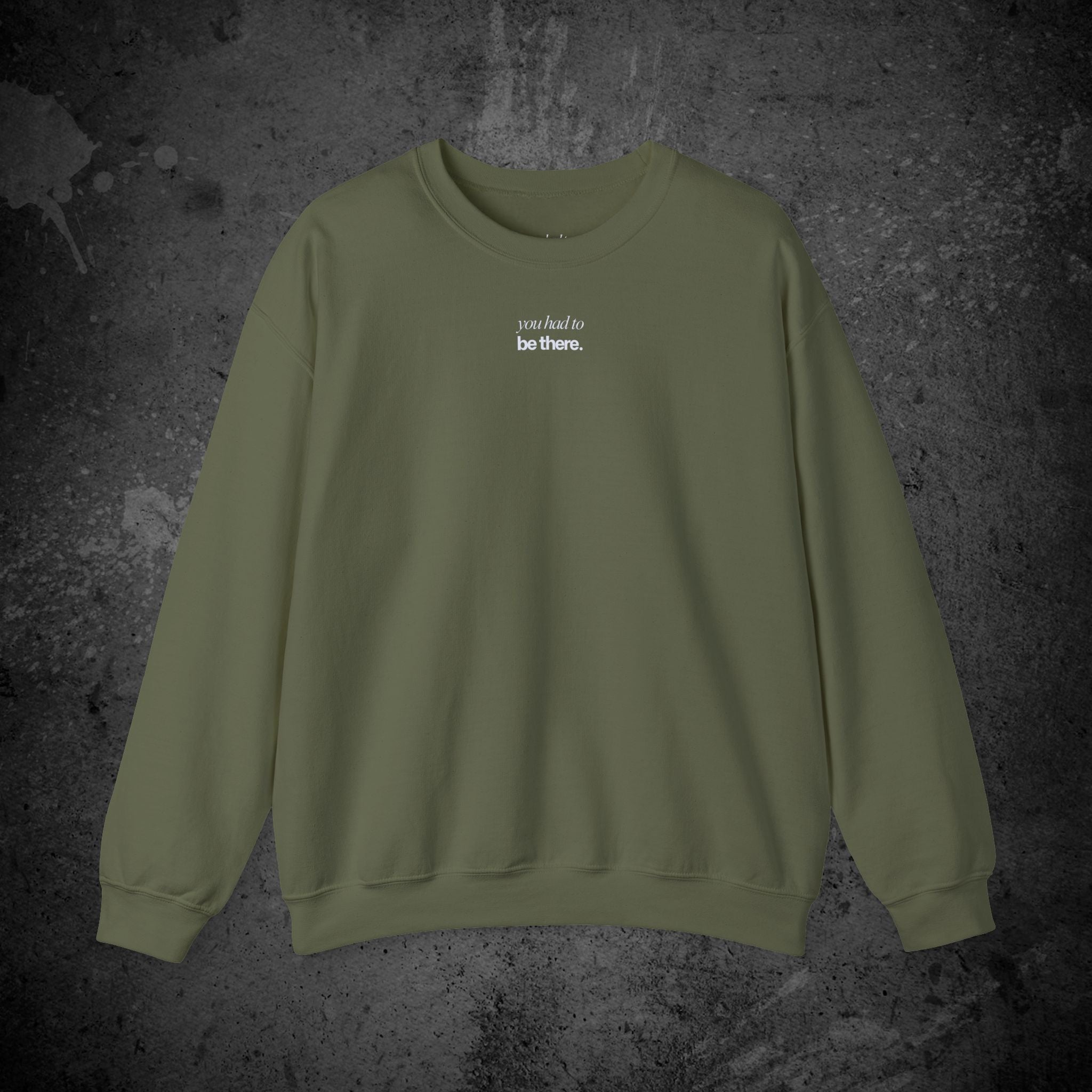 last goodbye back print crewneck sweatshirt — nostalgic minimalist streetwear