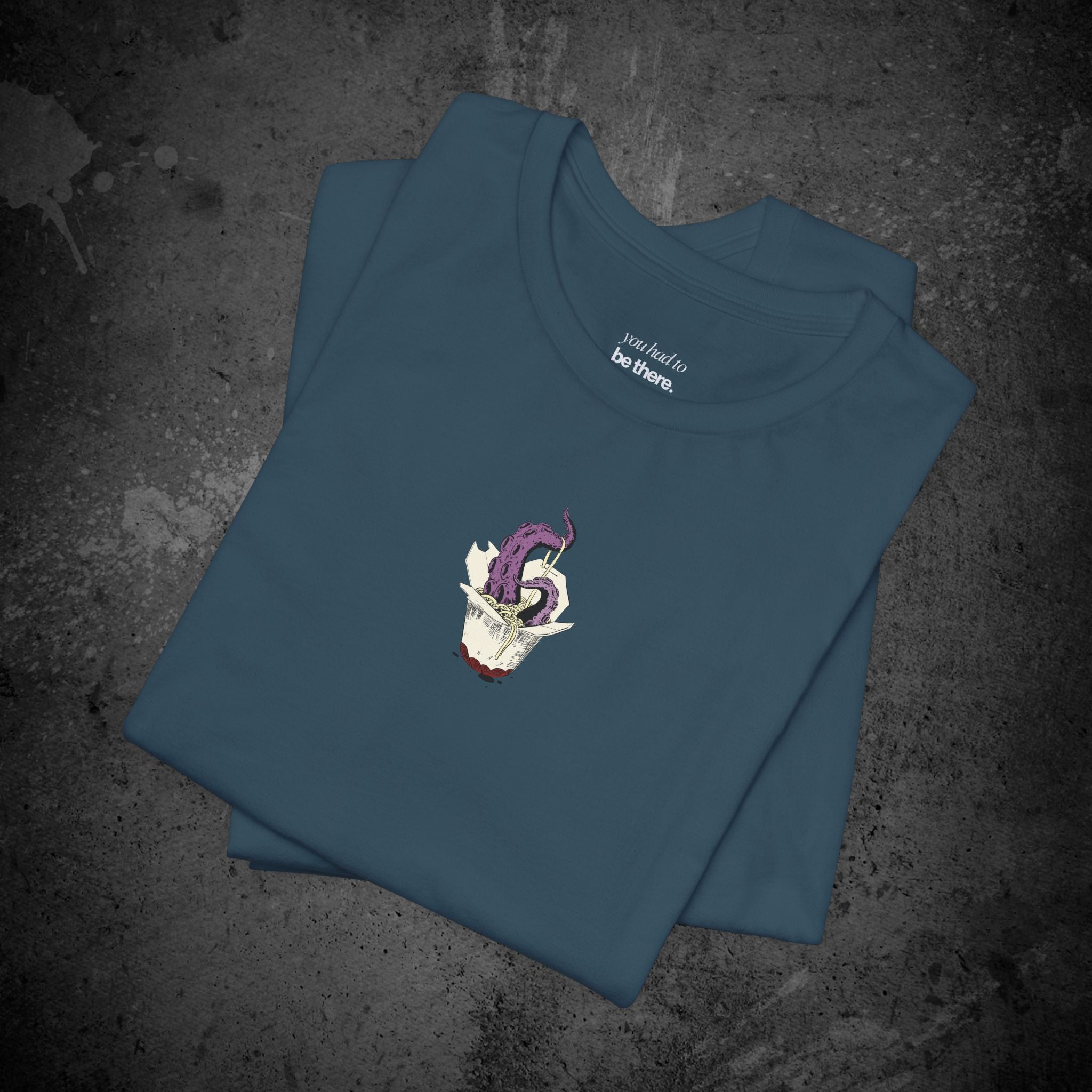 tentacle takeout printed t-shirt — nostalgic minimalist streetwear tee