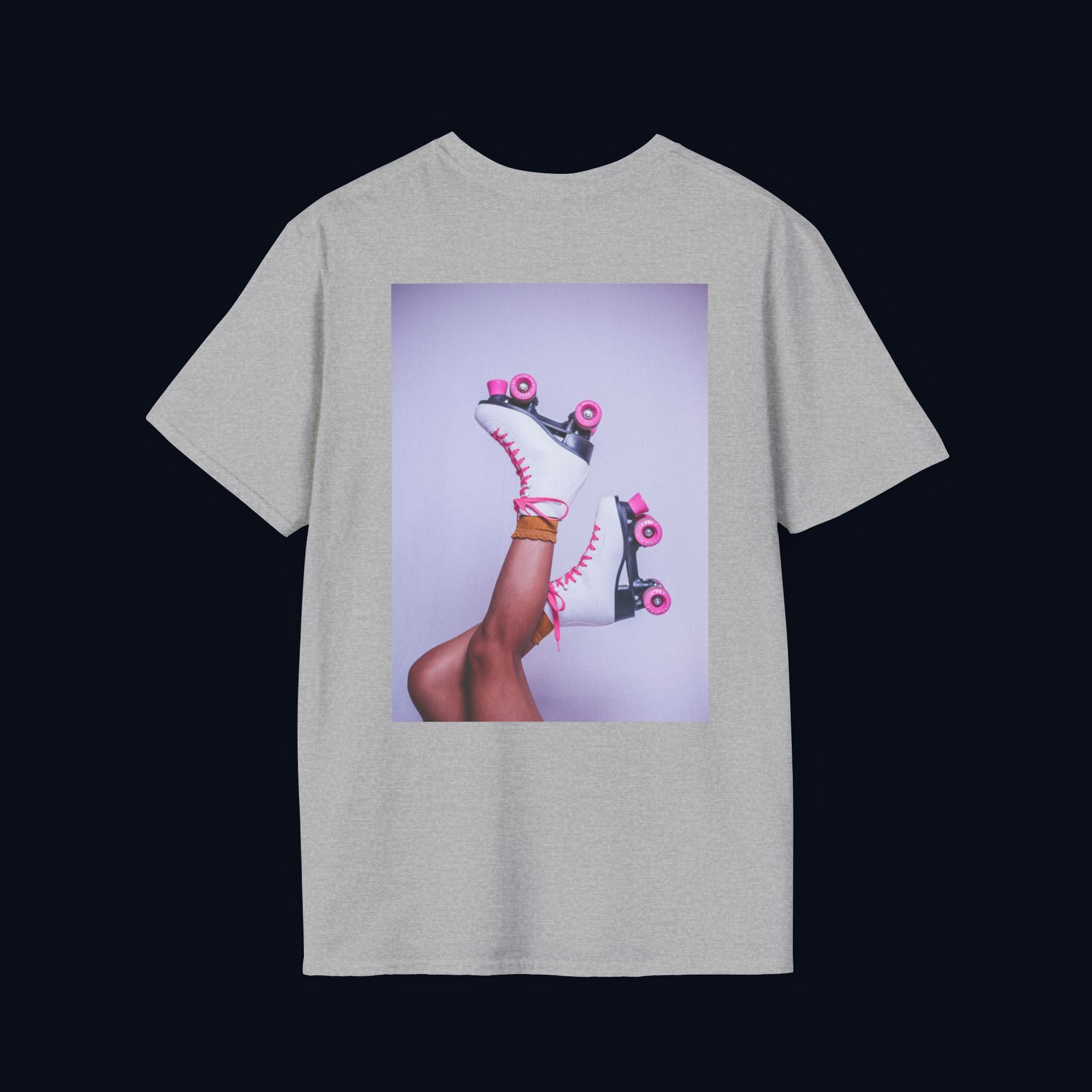 roller disco dreams back print t-shirt — nostalgic minimalist streetwear