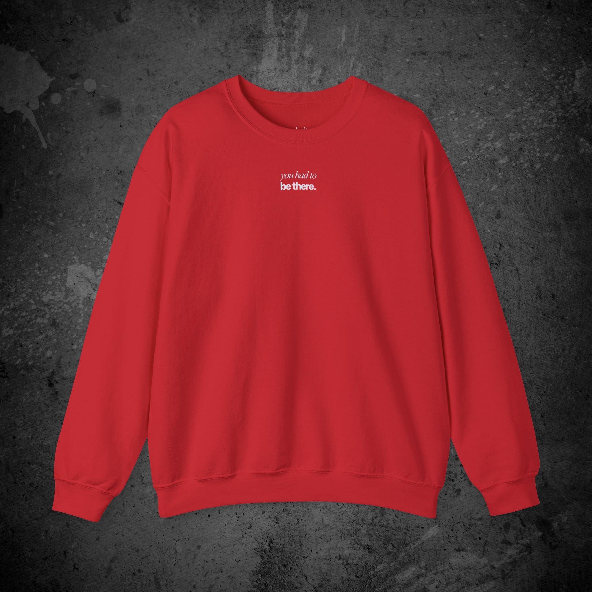 last goodbye back print crewneck sweatshirt — nostalgic minimalist streetwear
