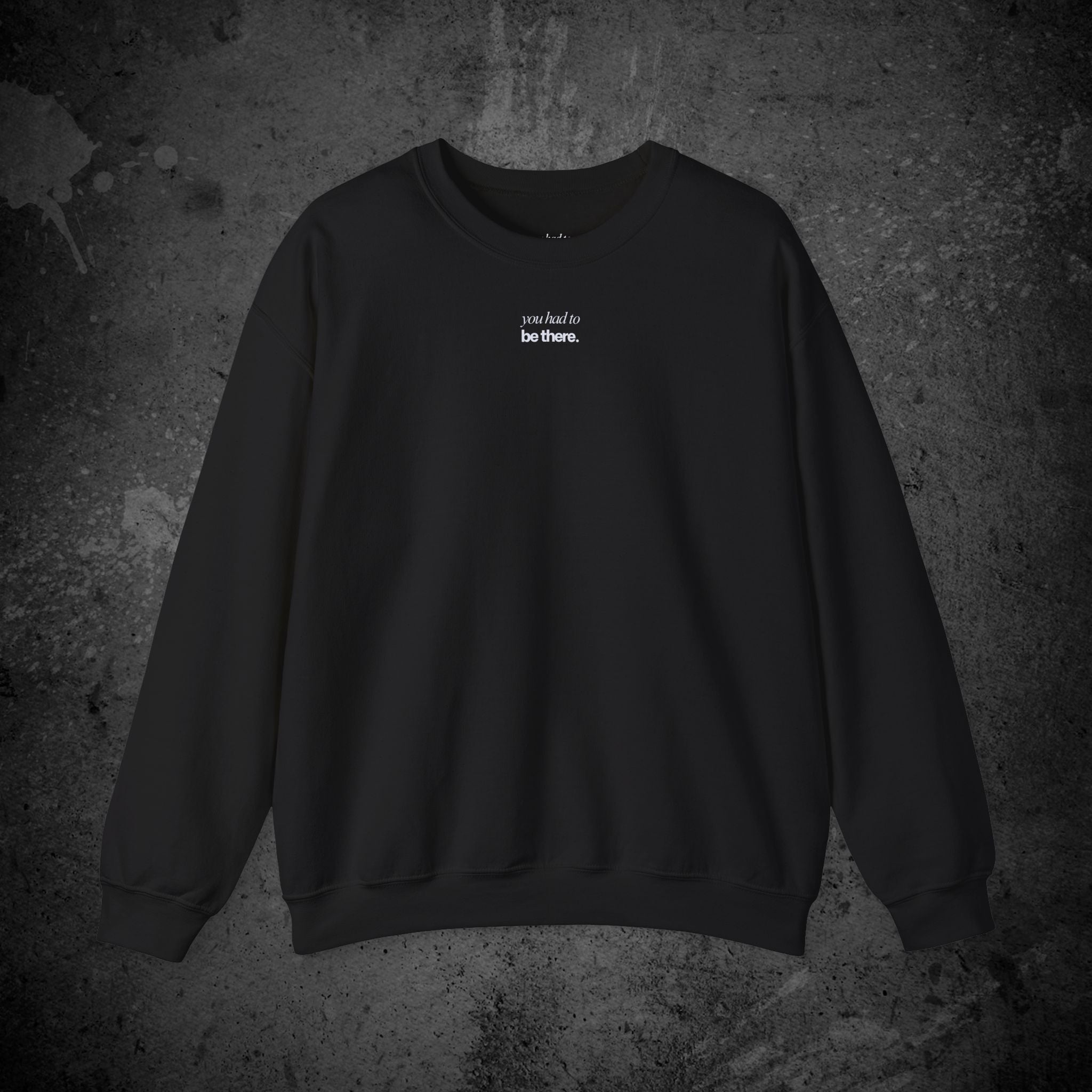 midnight cheers back print crewneck sweatshirt — nostalgic minimalist streetwear