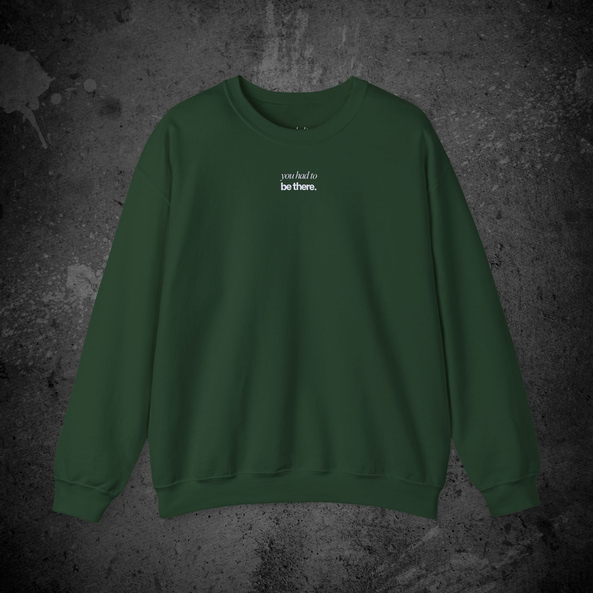 last goodbye back print crewneck sweatshirt — nostalgic minimalist streetwear