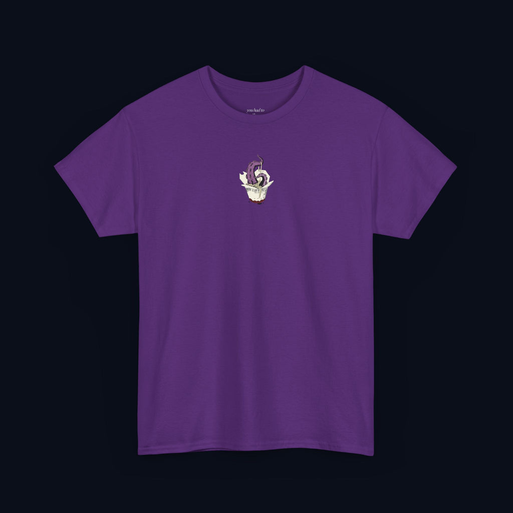 tentacle takeout printed t-shirt — nostalgic minimalist streetwear tee