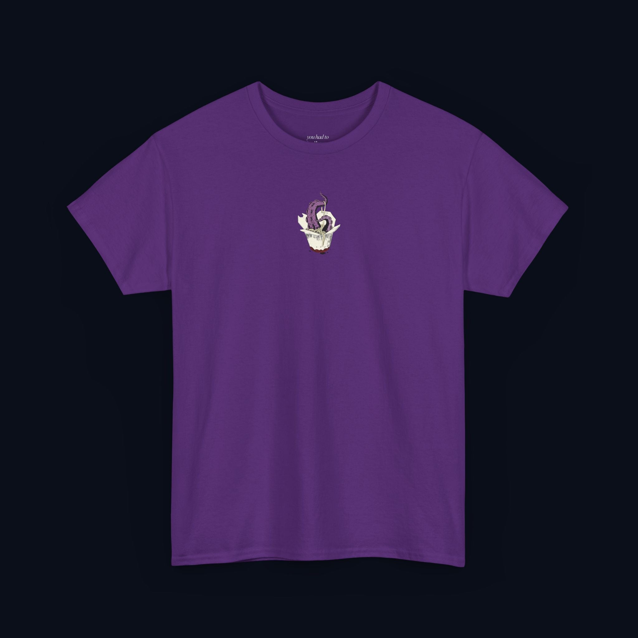 tentacle takeout printed t-shirt — nostalgic minimalist streetwear tee