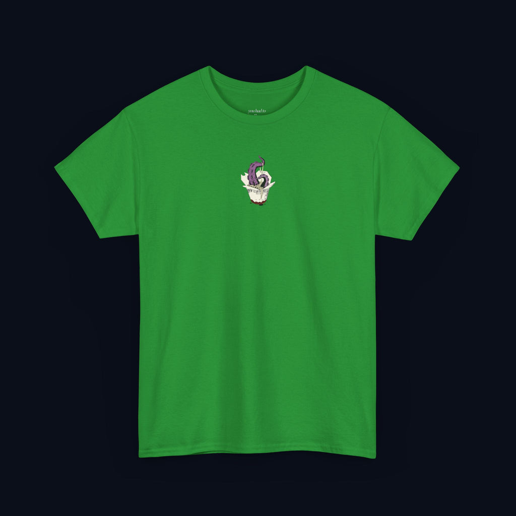 tentacle takeout printed t-shirt — nostalgic minimalist streetwear tee