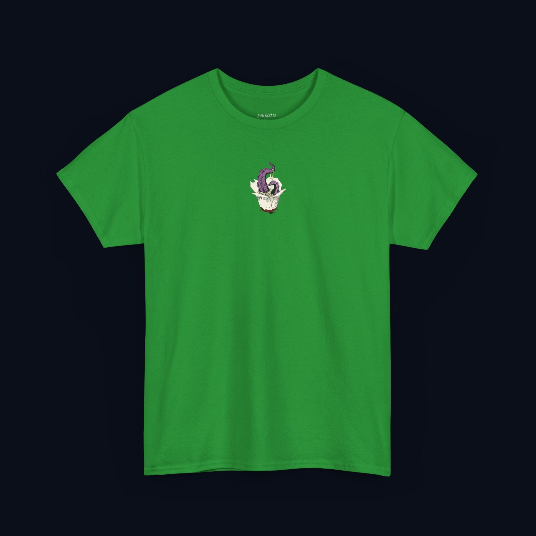 tentacle takeout printed t-shirt — nostalgic minimalist streetwear tee