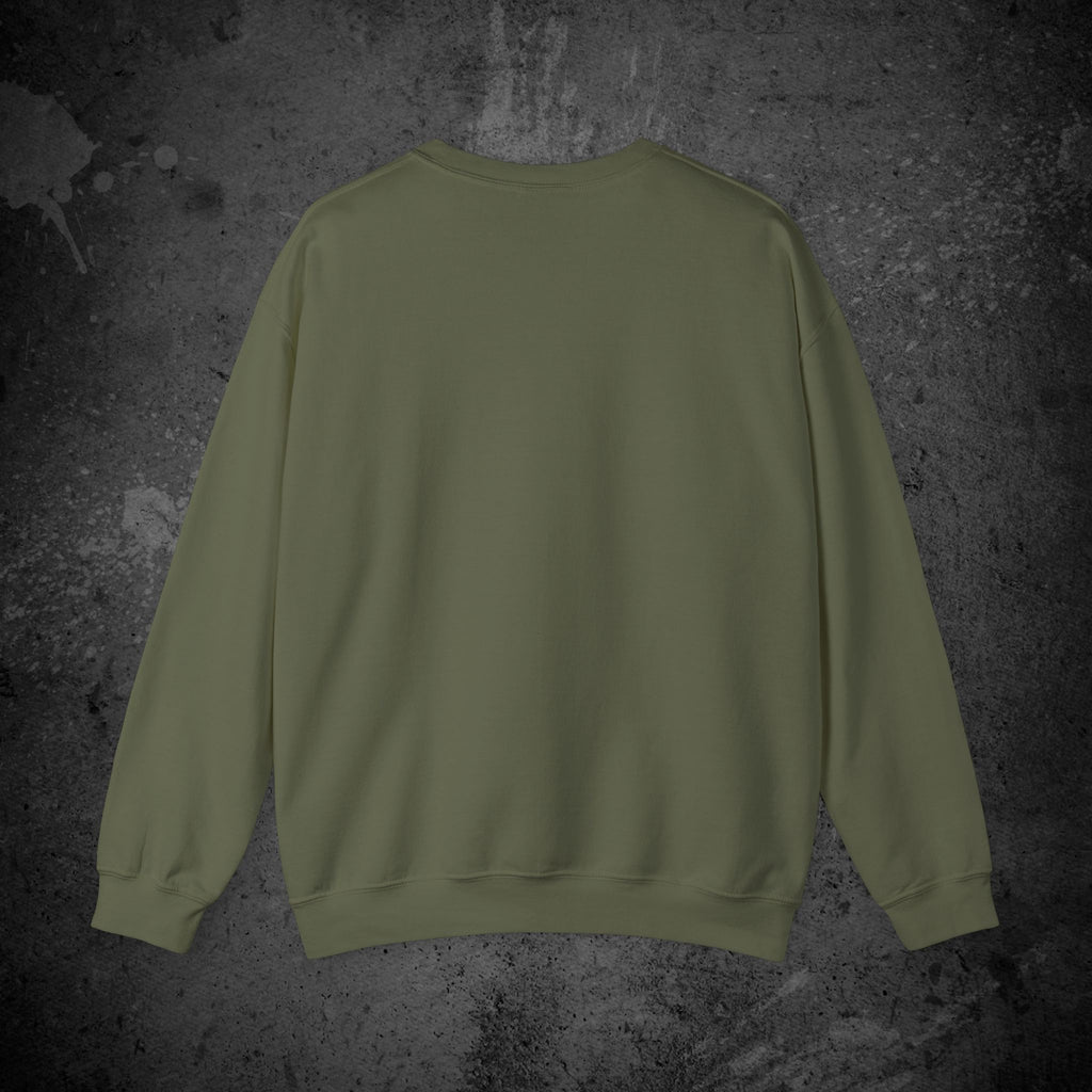 haunted portrait printed crewneck sweatshirt — nostalgic minimalist streetwear