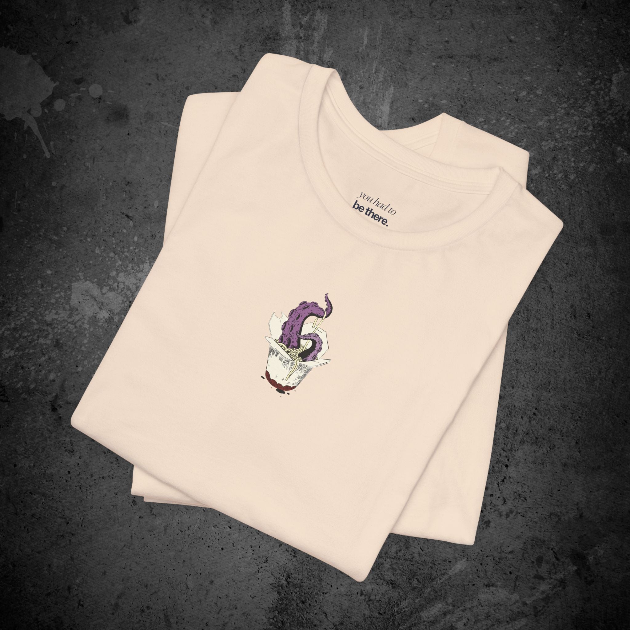 tentacle takeout printed t-shirt — nostalgic minimalist streetwear tee