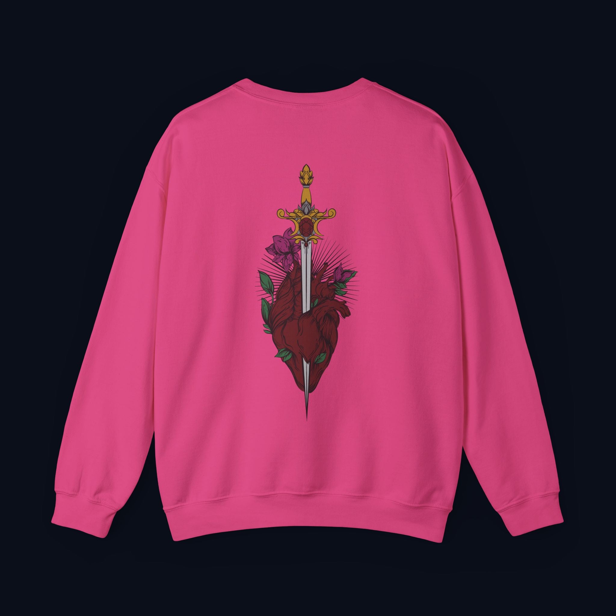 last goodbye back print crewneck sweatshirt — nostalgic minimalist streetwear
